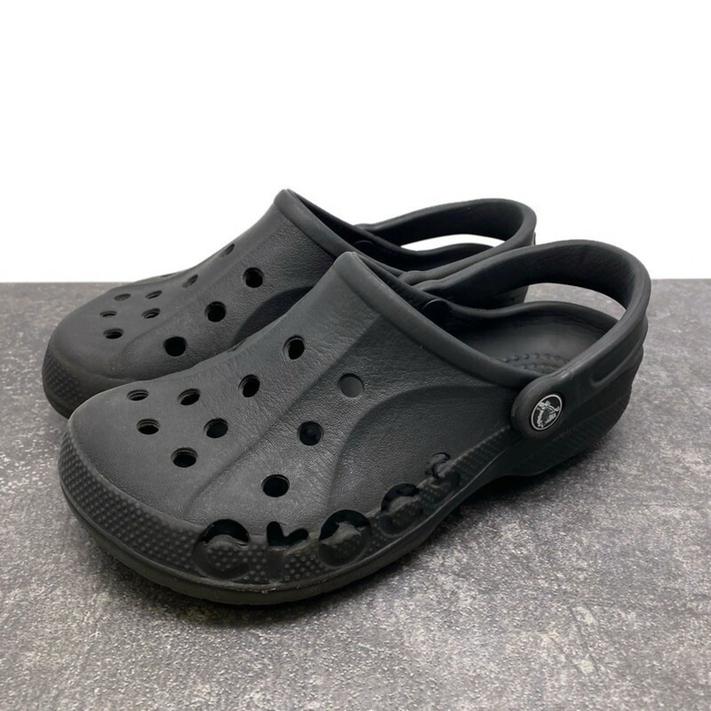 CROCS Baya Clogs Womens 6 Black Slip On Beach Swim Camp Comfort Shoes